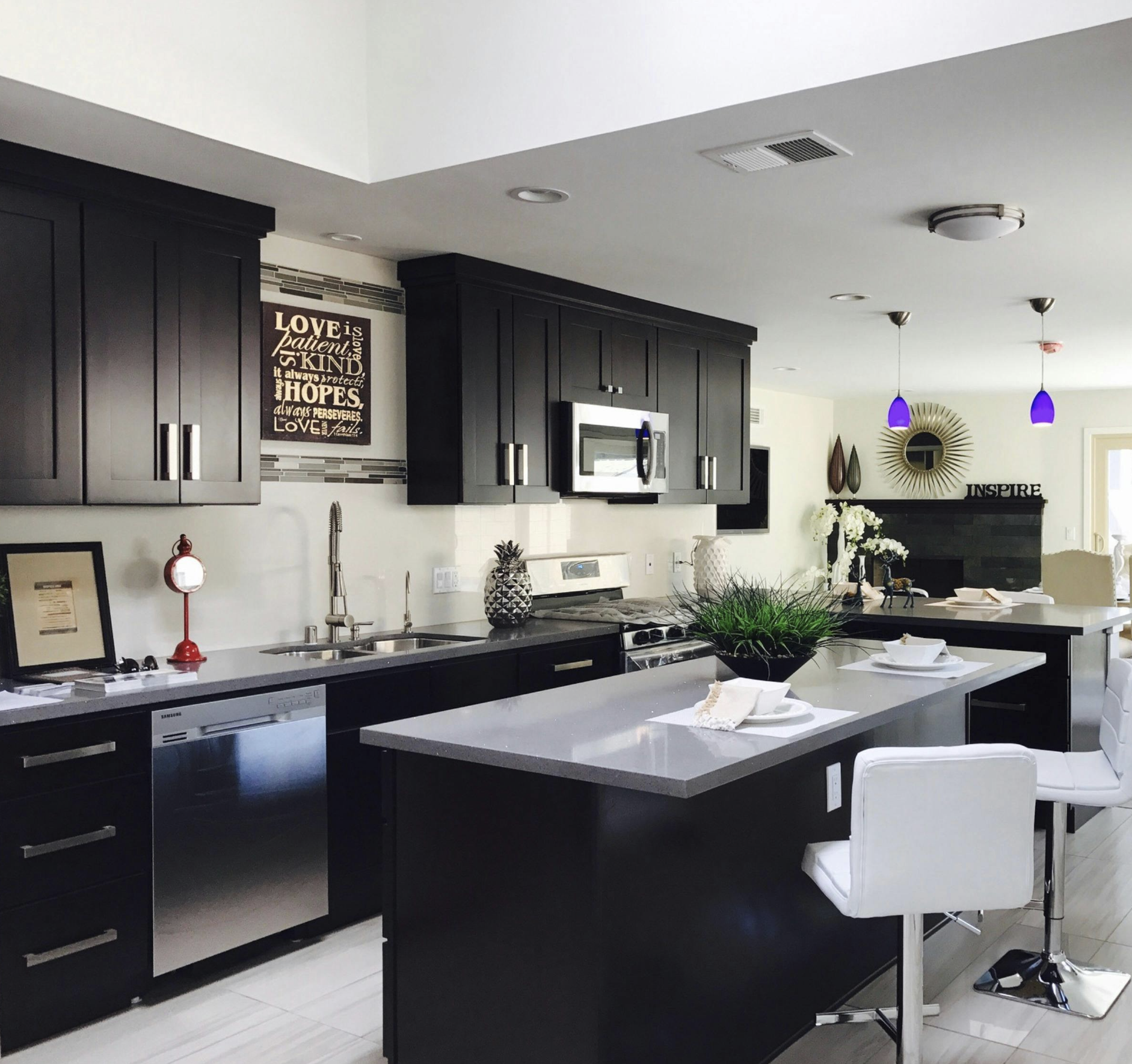 Beautifully finished hardwood kitchen cabinetry