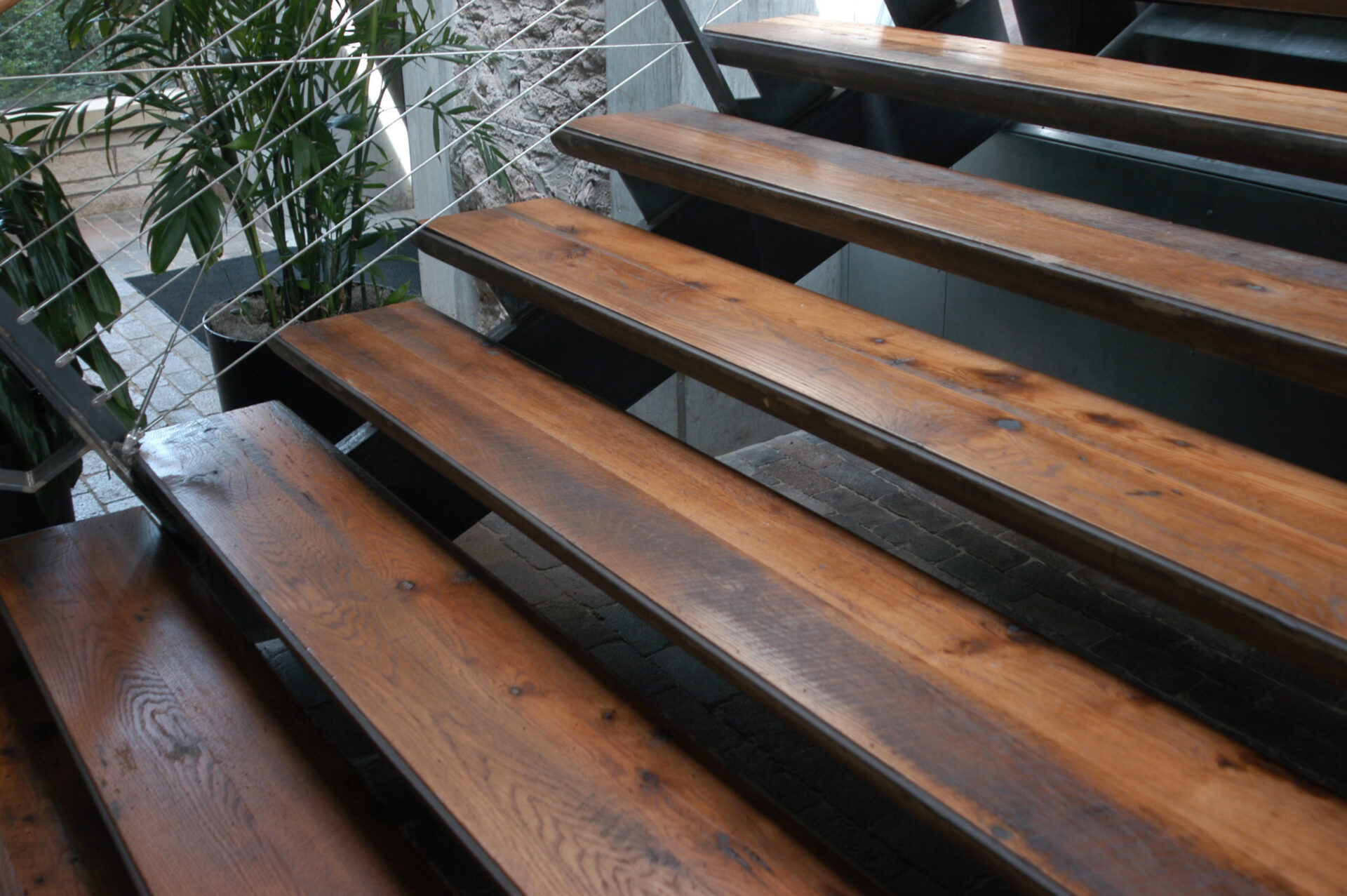 Beautifully refinished staircase in modern home